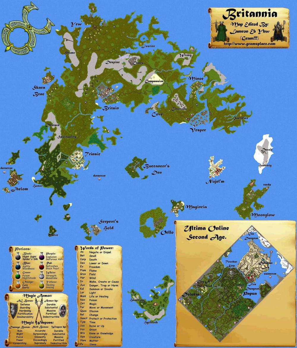 Ultima Online: The Second Age map